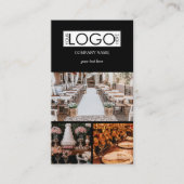 ブラックエレガントイベント計画ビジネス3枚 名刺 (正面)