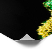 ブラックエレガントエメラルド金ゴールド誕生日ウェルカムポスター ポスター (角)