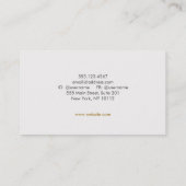 ブラックエレガントエンボスモチーフルック 名刺 (裏面)