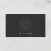 ブラックエレガントエンボスモチーフルック 名刺 (正面)