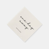 ブラックエレガントカスタムリハーサルディナーデイ遠くに1日 スタンダードカクテルナプキン (角)