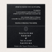 ブラックエレガントカスタムロゴ・ビュッフェ食品名ラベル (外部フラット)