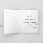 ブラックエレガントキャットハッピーバースデー カード (内部)