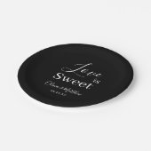 ブラックエレガントクラシックの愛は甘結婚い ペーパープレート (アングル)