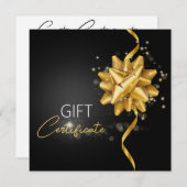 ブラックエレガントクラシー発光金ゴールドラウンドボウギフト (正面/裏面)