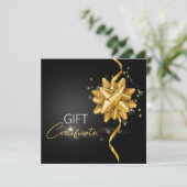 ブラックエレガントクラシー発光金ゴールドラウンドボウギフト (スタンド正面)