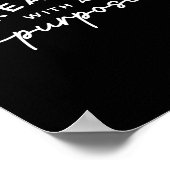 ブラックエレガントクリスチャン引用文 ポスター (角)