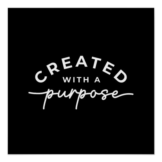 ブラックエレガントクリスチャン引用文 ポスター (正面)