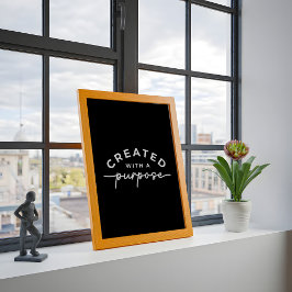 ブラックエレガントクリスチャン引用文 ポスター