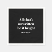 ブラックエレガントクリスマスナプキン | クラシック休日 スタンダードカクテルナプキン (正面)