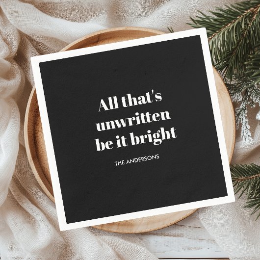 ブラックエレガントクリスマスナプキン | クラシック休日 スタンダードカクテルナプキン