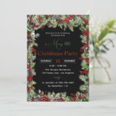 ブラックエレガントクリスマスパーティの招待状 招待状 (スタンド正面)