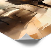 ブラックエレガントグランドピアノ – タイムレス音楽 ポスター (角)