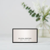 ブラックエレガントサ縁どテン金ゴールドプロフェッショナル コーリングカード (スタンド正面)