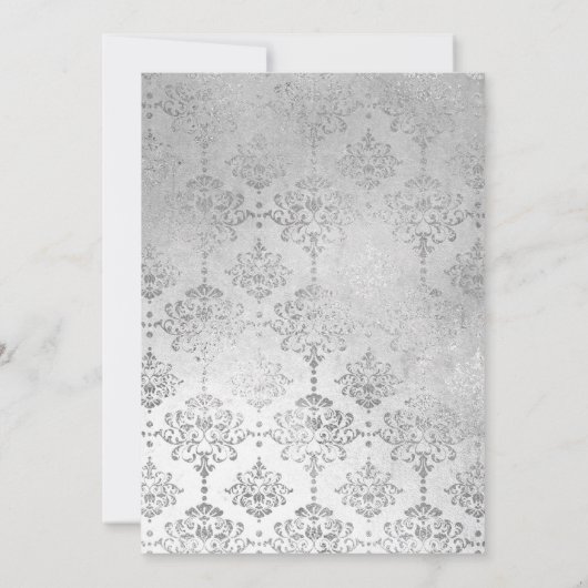 ブラックエレガントシルバーダマスクティアラキンセアニェラ 招待状 (裏面)