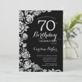 ブラックエレガントシルバーバラ70thバースデーパーティー 招待状 (スタンド正面)