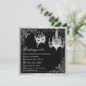 ブラックエレガントシルバーマスカレード21招待状 招待状 (スタンド正面)
