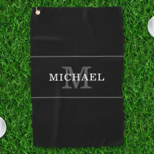 ブラックエレガントシルバーモノグラム名前をカスタムする