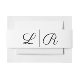 ブラックエレガントシンプルベリーバンド 招待状ベリーバンド