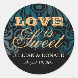 ブラックエレガントジルコンダマスモノグラムの好意 ラウンドシール