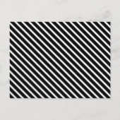 ブラックエレガントストライプクリスマスボーブル ポストカード (裏面)