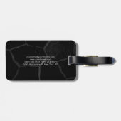 ブラックエレガントストーンミニマルスタイルプロフェッショナル ラゲッジタグ (裏面横)