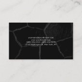 ブラックエレガントストーンミニマルスタイルプロフェッショナル 名刺 (裏面)