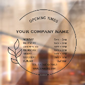 ブラックエレガントスモールビジネスオープン時間 ウィンドウサイン (シート2)