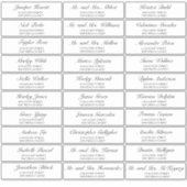 ブラックエレガントス結婚ゲスト住所 シール (正面)