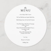 ブラックエレガントズ結婚ゲスト名座席表 メニュー (裏面)