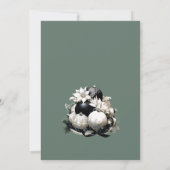 ブラックエレガントセージアイボリークリスマスパーティー 招待状 (裏面)