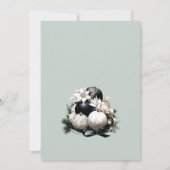 ブラックエレガントセージアイボリークリスマスパーティー 招待状 (裏面)