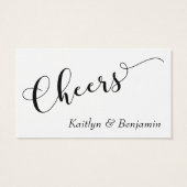 ブラックエレガントタイポグラフィオンホワイトドリンクチケット (裏面)