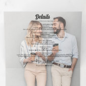 ブラックエレガントタイポグラフィトリフォル結婚ズインビタティ 三つ折りクリスマスカード (内部最初)