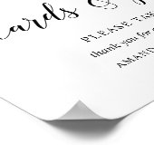 ブラックエレガントタイポグラフィー結婚式カードギフトサインv1 ポスター (角)