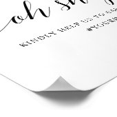 ブラックエレガントタイポグラフィ結婚のハッシュタグ記号 ポスター (角)