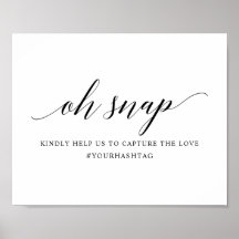 ブラックエレガントタイポグラフィ結婚のハッシュタグ記号