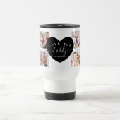 ブラックエレガントダディモダンフォトコラージュカスタム トラベルマグ (中央)