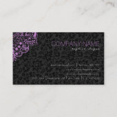 ブラックエレガントダマスパープルヴィンテージ 名刺 (裏面)