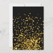 ブラックエレガントデュアル誕生日招待状 招待状 (裏面)