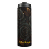 ブラックエレガントバラゴールデンアクセント タンブラー (正面)
