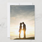 ブラックエレガントバラゴールドフォイルAgateの結婚写真 セーブザデート (裏面)