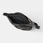 ブラックエレガントバラ金ゴールドグリッターアゲートマーブル ファニーパック (見開き)