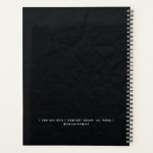 ブラックエレガントビジモダンネスプロフェッショナルカスタム プランナー手帳 (裏面)