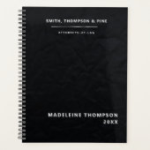 ブラックエレガントビジモダンネスプロフェッショナルカスタム プランナー手帳 (正面)