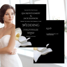 ブラックエレガントフローラの白マグノリア結婚