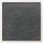 ブラックエレガントフローララークスパー植物学 ガラスコースター (正面)