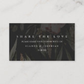 ブラックエレガントフローラ結婚の共有ザ・ラブ エンクロージャーカード (正面)
