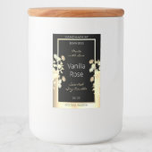 ブラックエレガントフローラ製品のパッケージラベル金ゴールド フードラベル (正面)