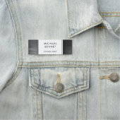 ブラックエレガントブラシ仕上げメタリック事業 名札 (インサイチュ)